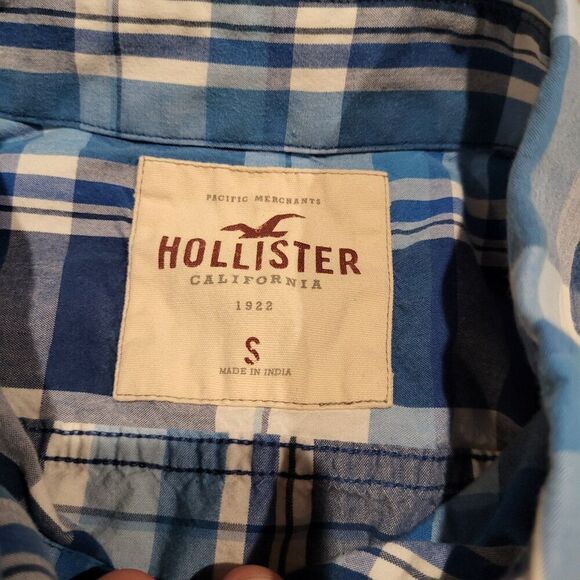 Hollister Button Down Long Sleeve Plaid Shirt Men's Size Small - Picture 4 of 7